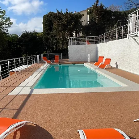 Villa Orange On The Cote D'azur 6br 11pax Ac Private Heated Pool Bbq Mountain View Cagnes-sur-Mer