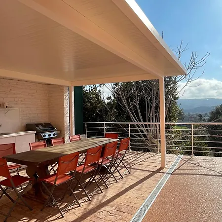 Villa Orange On The Cote D'azur 6br 11pax Ac Private Heated Pool Bbq Mountain View